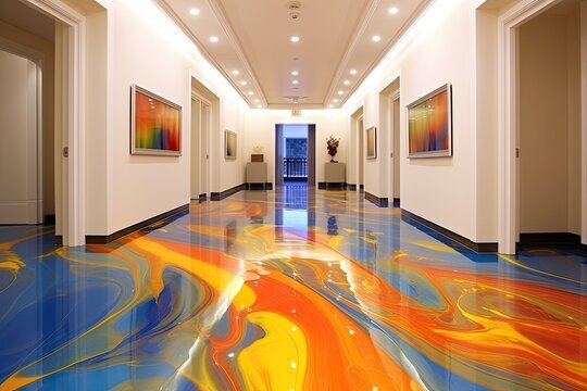 Metallic epoxy floor